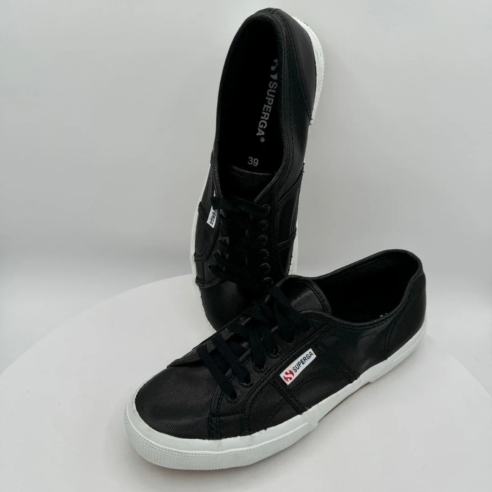 SUPERGA‎ Black Canvas Unisex Sneakers EU 39 New